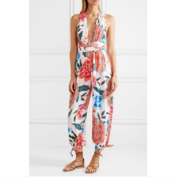 Mara Hoffman Arcadia printed plissé-crepe jumpsuit - Picture 1 of 7